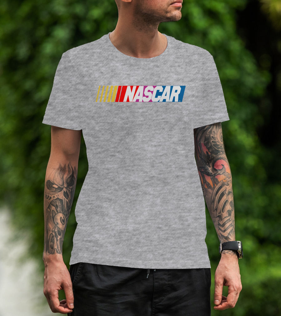 NASCAR Racing Logo With Gradient Bars T-Shirt