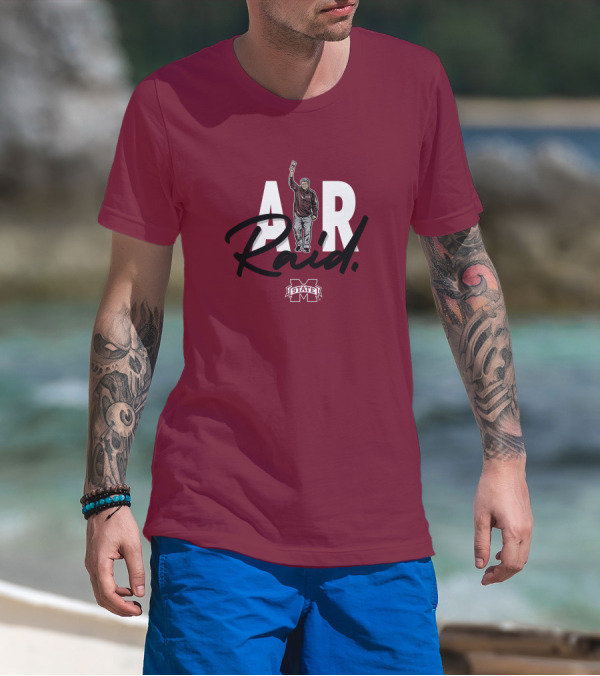 Mike Leach MSU Air Raid Football T-Shirt