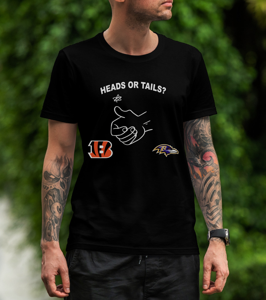 Heads Or Tails Bengals Ravens Showdown T-Shirt