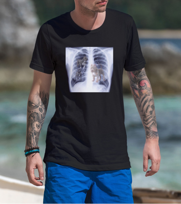 Jeremy Reaves XRay Dog Pitbulls In Chest Cavity T-Shirt