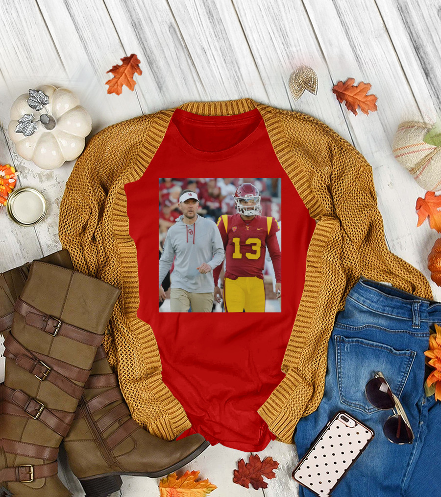 Lincoln Riley and Caleb Williams USC Football Collaboration T-Shirt