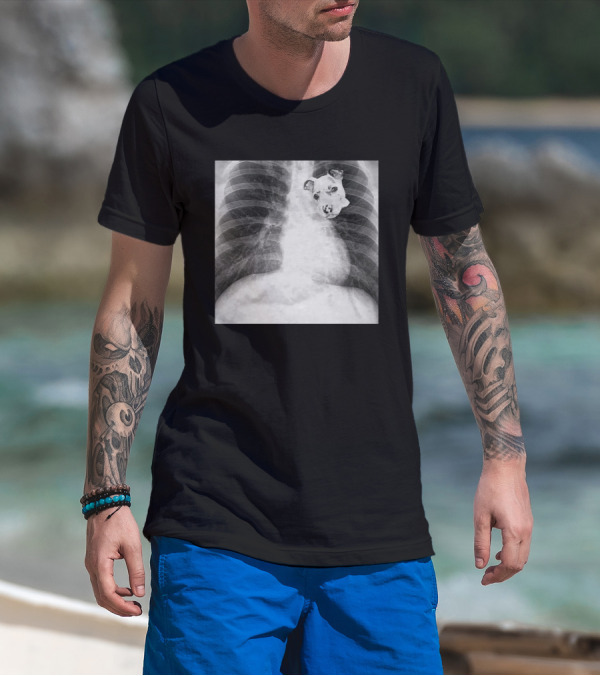 Dawg In Him X-Ray Puppy Chest Image T-Shirt
