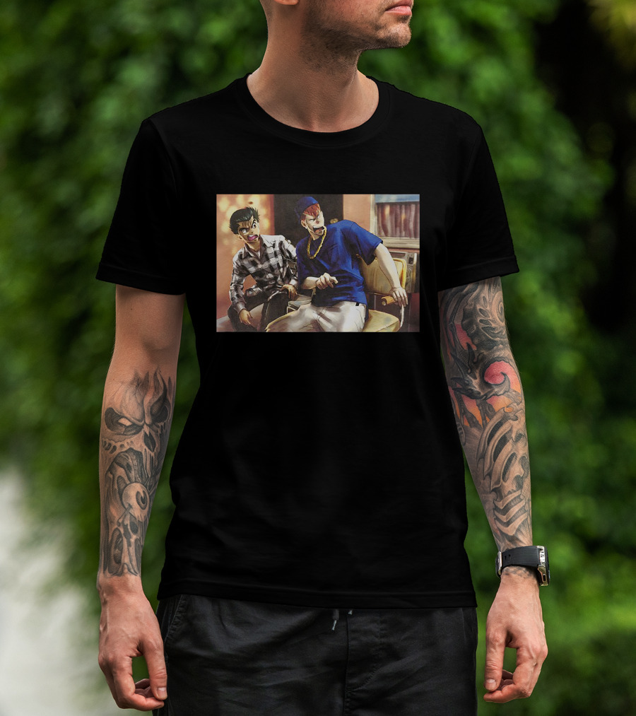 Damn Meme Yusuke And Kuwabara Reaction Couch Scene T-Shirt