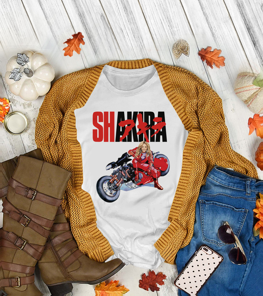 Shakira Akira Motorcycle Red Jacket T-Shirt