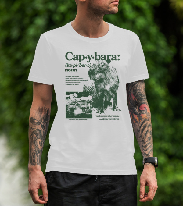 Capybara Ka-pi-ˈber-ə Definition History Etymology Rodent Habitat T-Shirt