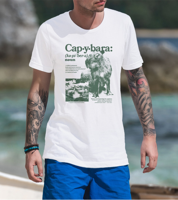 Capybara Ka-pi-ˈber-ə Definition History Etymology Rodent Habitat T-Shirt