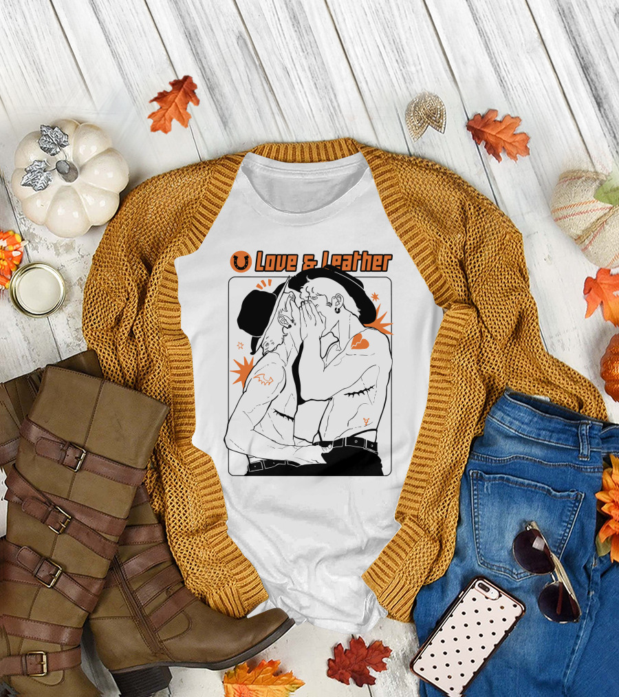 Love and Leather Noahdea Romantic Embrace T-Shirt