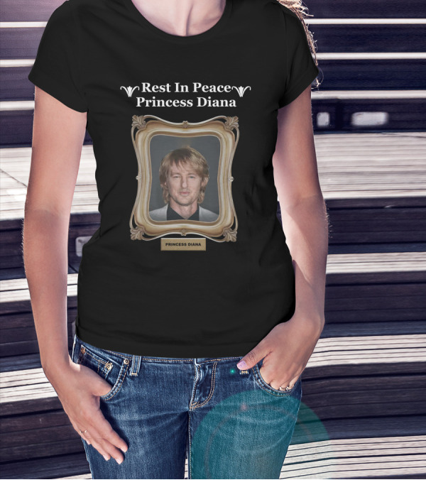 Owen Wilson Princess Diana Portrait Frame T-Shirt