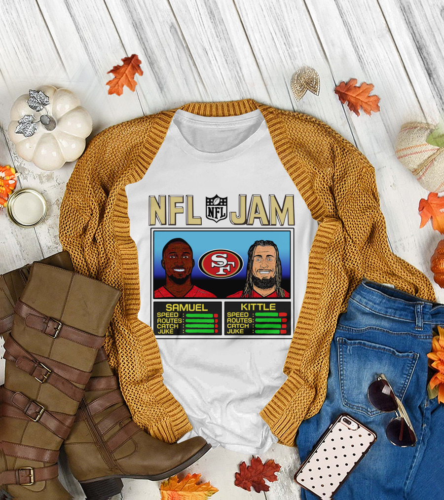 NFL Jam Deebo Samuel George Kittle San Francisco 49ers Speed Routes Catch Juke T-Shirt