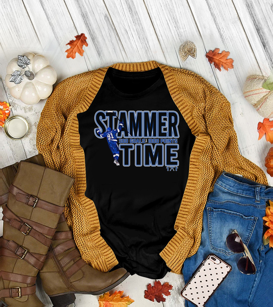 Stammer Time 500 Goals 1000 Points 91 Captain T-Shirt