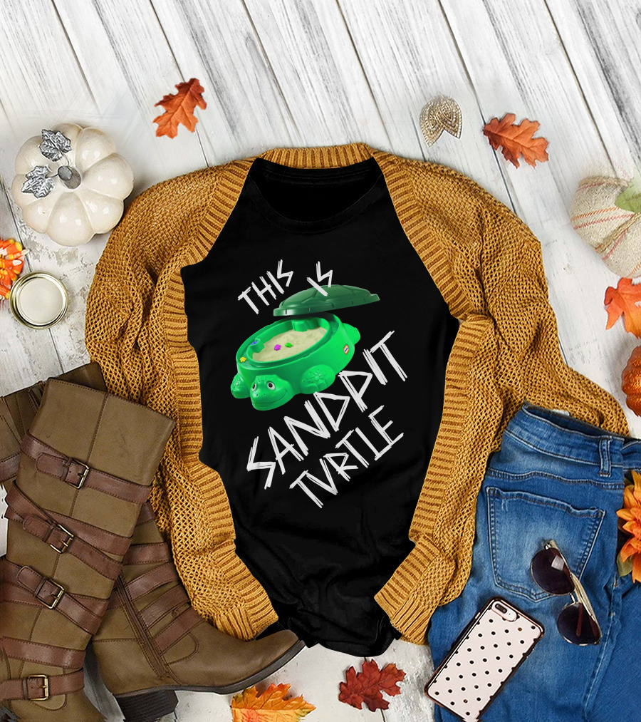 This Is Sandpit Turtle BMTH Meme White on Black Classic Merch T-Shirt