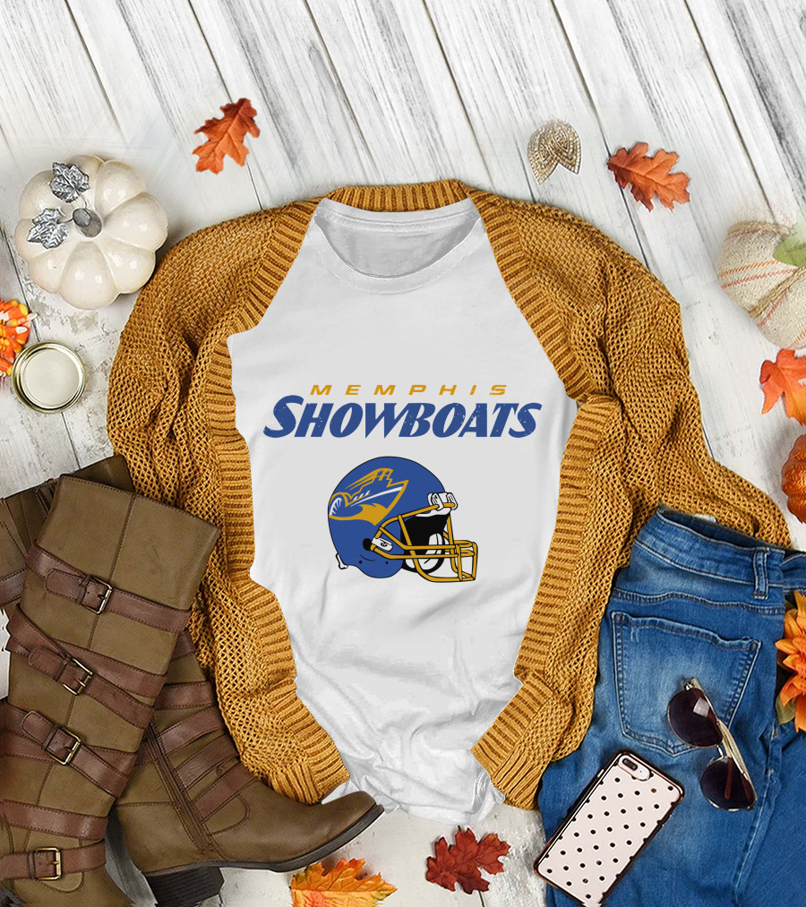 Memphis Showboats Vintage Helmet T-Shirt