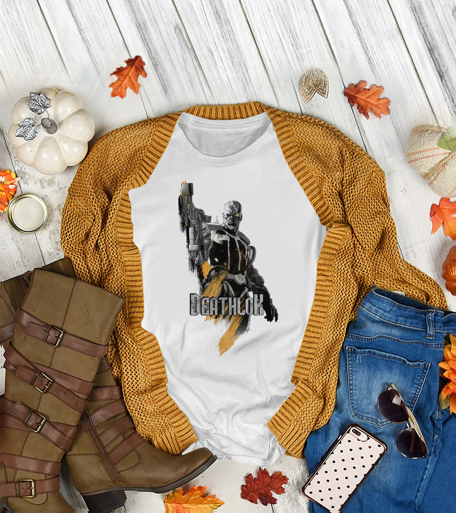 Marvel X Men Deathlok Character Graphic Painting Texture T-Shirt