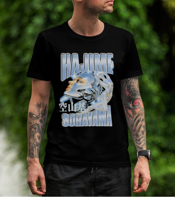 HAJIME SORAYAMA Robot Head Chrome Aesthetic T-Shirt
