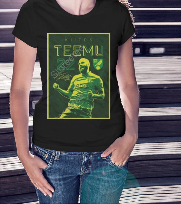 Kiitos Teemu 22 Norwich City Football Green Yellow T-Shirt