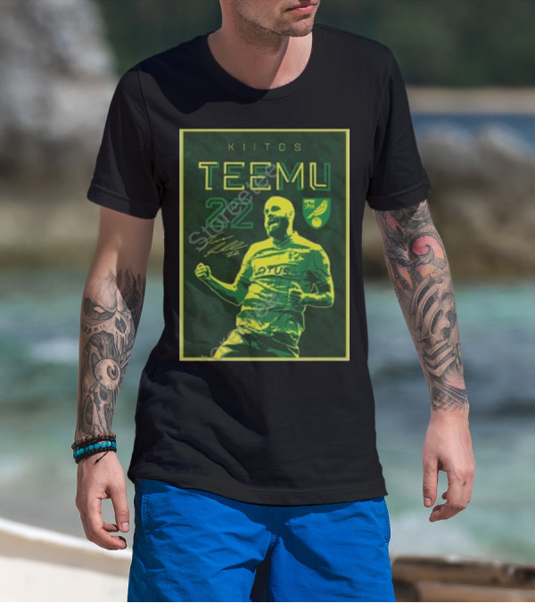 Kiitos Teemu 22 Norwich City Football Green Yellow T-Shirt