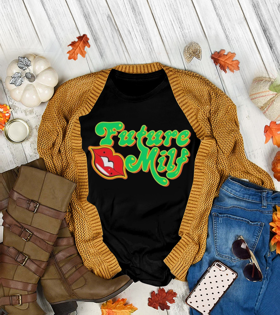 Future MILF Bold Retro Lips T-Shirt