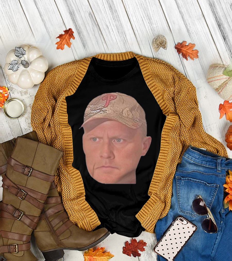 Funny Psycho Dad Serious Face with P Baseball Cap T-Shirt