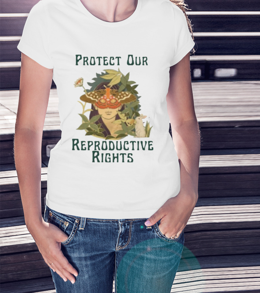 Protect Our Reproductive Rights Moth And Rabbit Nature Symbolism T-Shirt