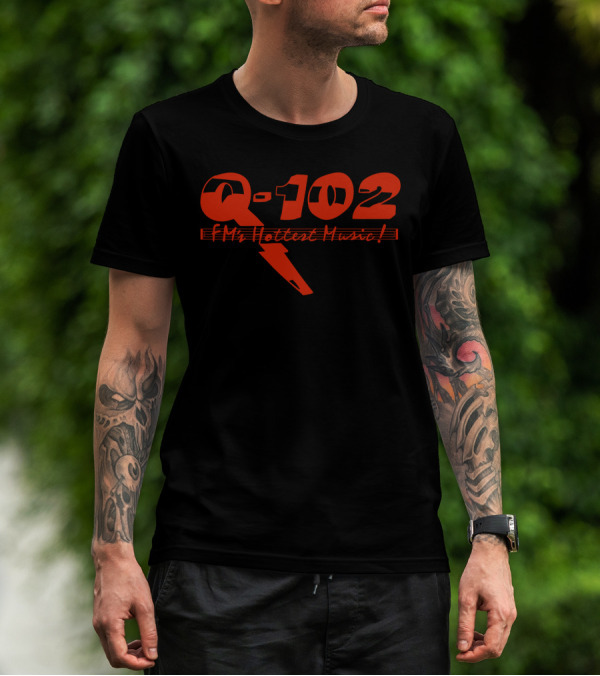 Q-102 FM's Hottest Music Lightning Bolt T-Shirt