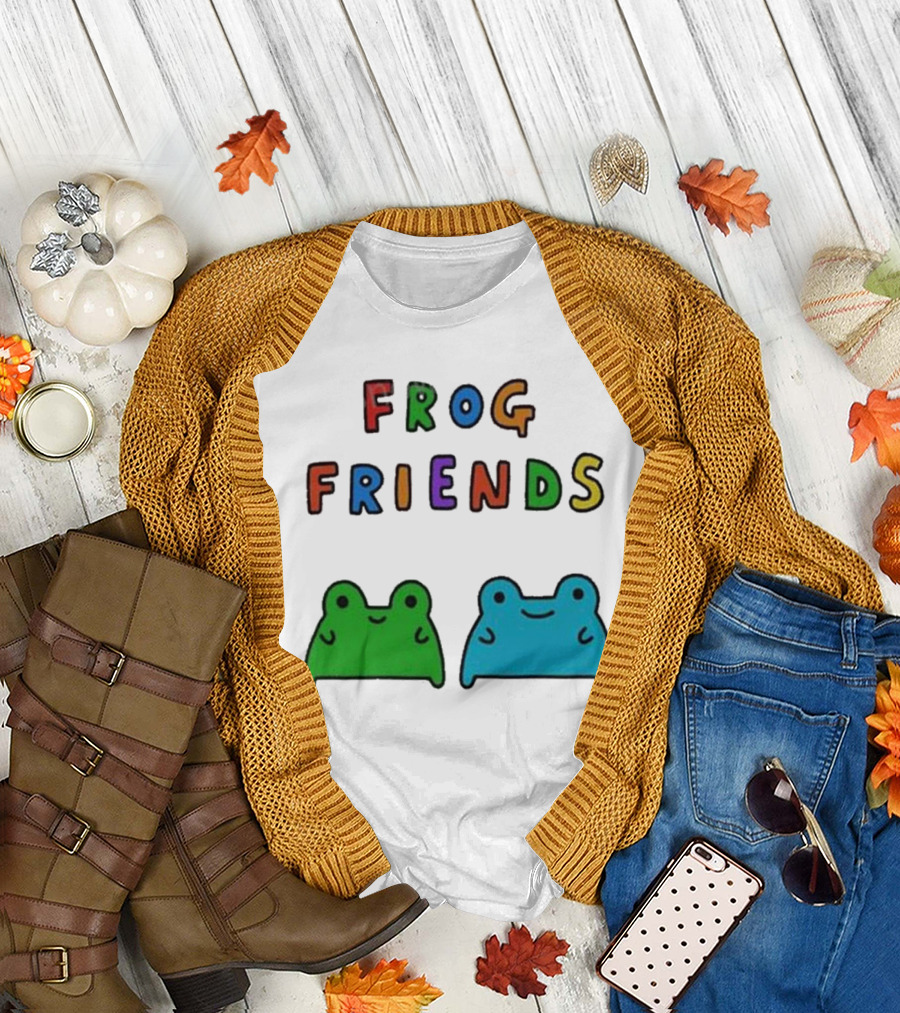 Frog Friends Comic Colorful Frogs T-Shirt