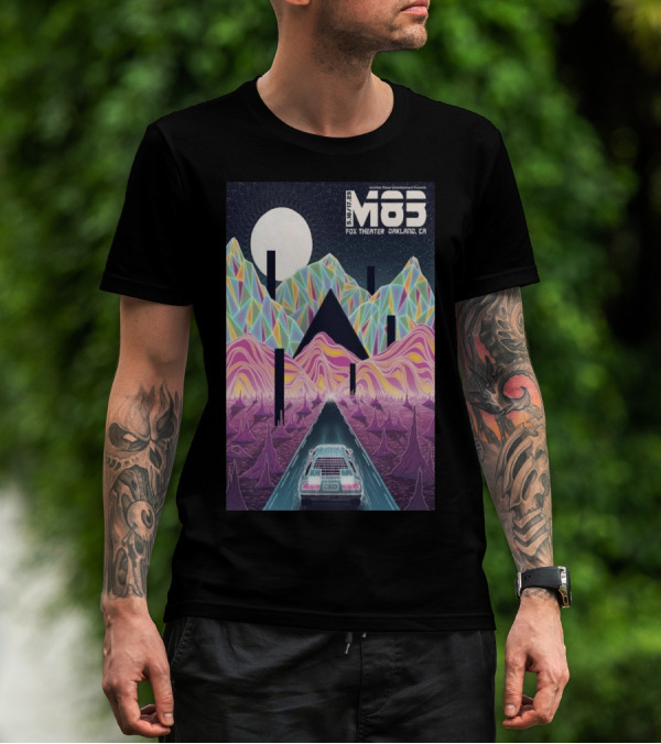M83 Band Fox Theater Oakland CA May 16 And 17 Retro Futuristic Landscape T-Shirt