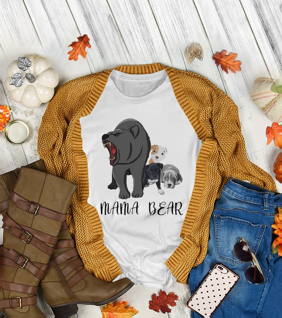 MAMA BEAR with Puppies T-Shirt