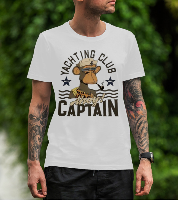 Yachting Club Ahoy Captain Monkey Moteefe T-Shirt