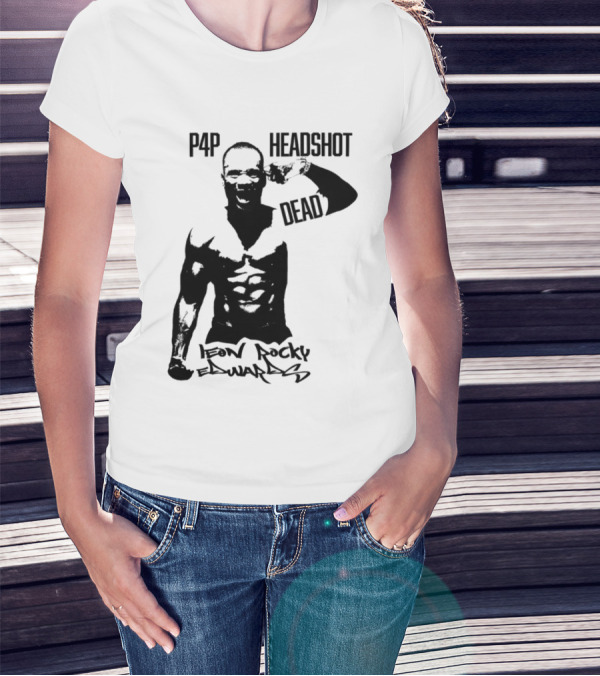 Leon Rocky Edwards P4p Headshot Dead Premium Heavyweight T-Shirt