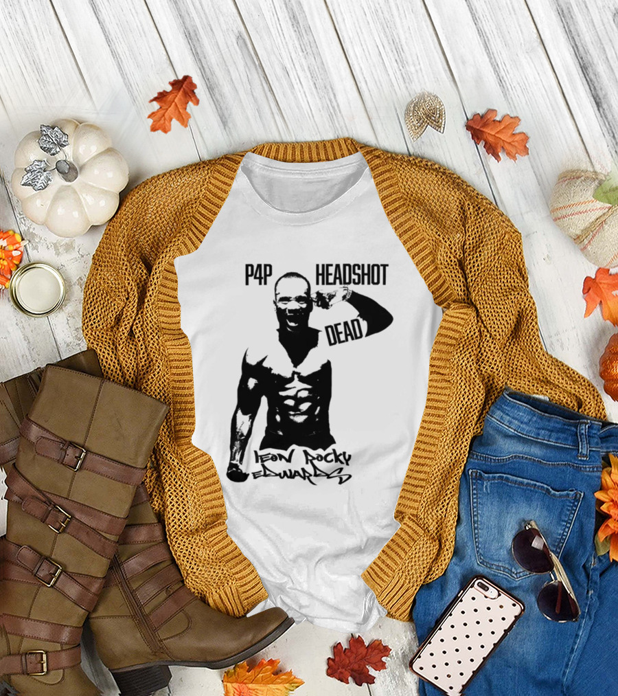 Leon Rocky Edwards P4p Headshot Dead Premium Heavyweight T-Shirt
