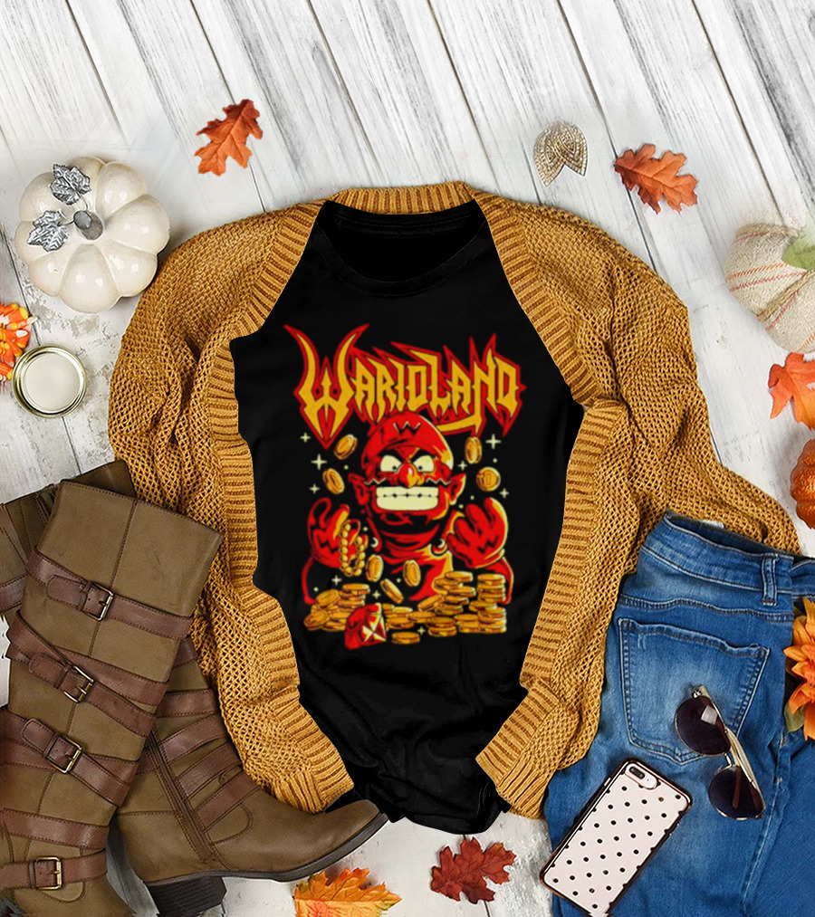 Warioland Coins Character Gaming T-Shirt