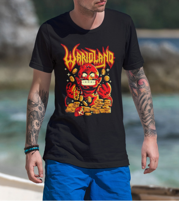 Warioland Coins Character Gaming T-Shirt