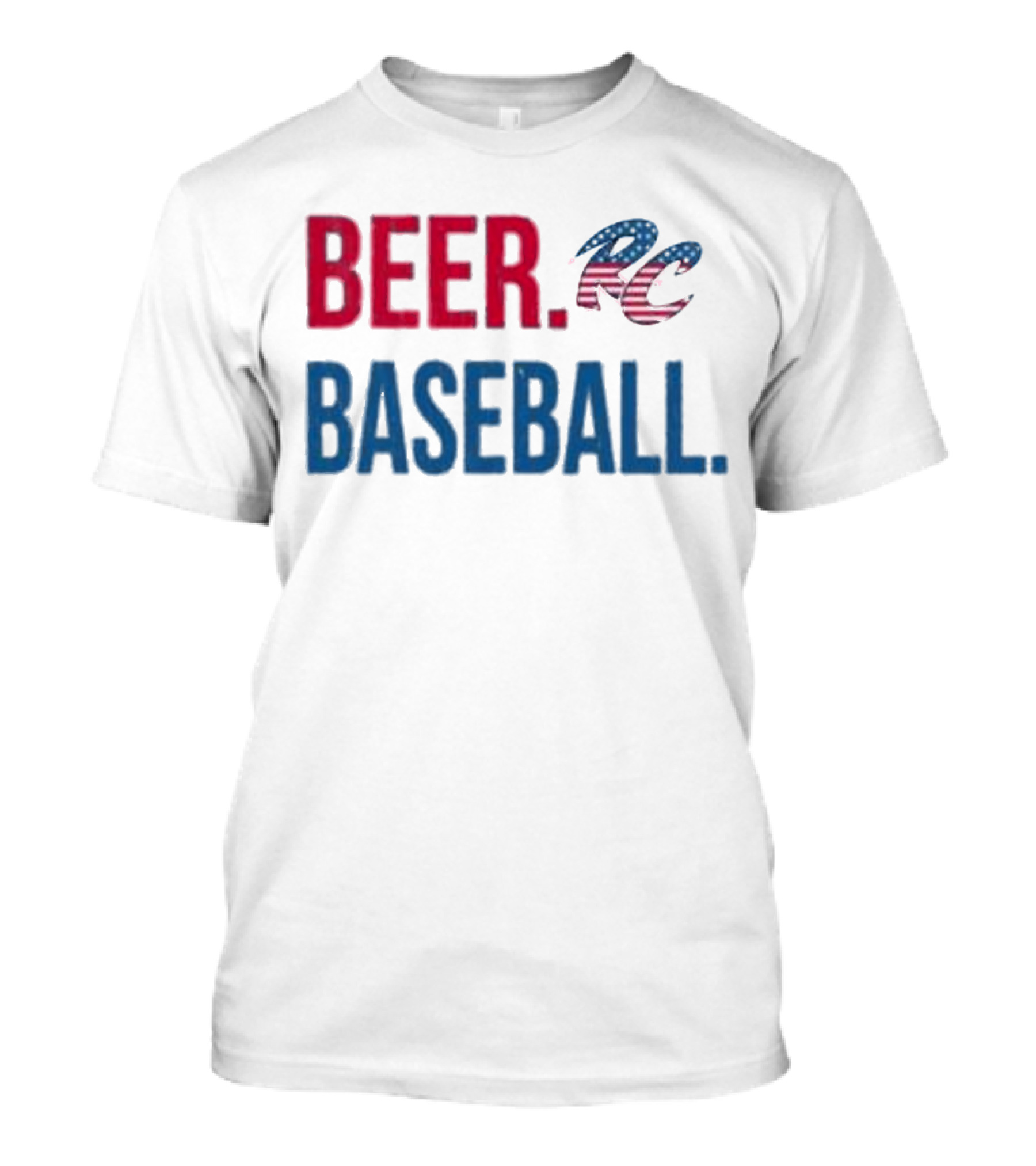 Beer RC Baseball Patriotic American Flag T-Shirt