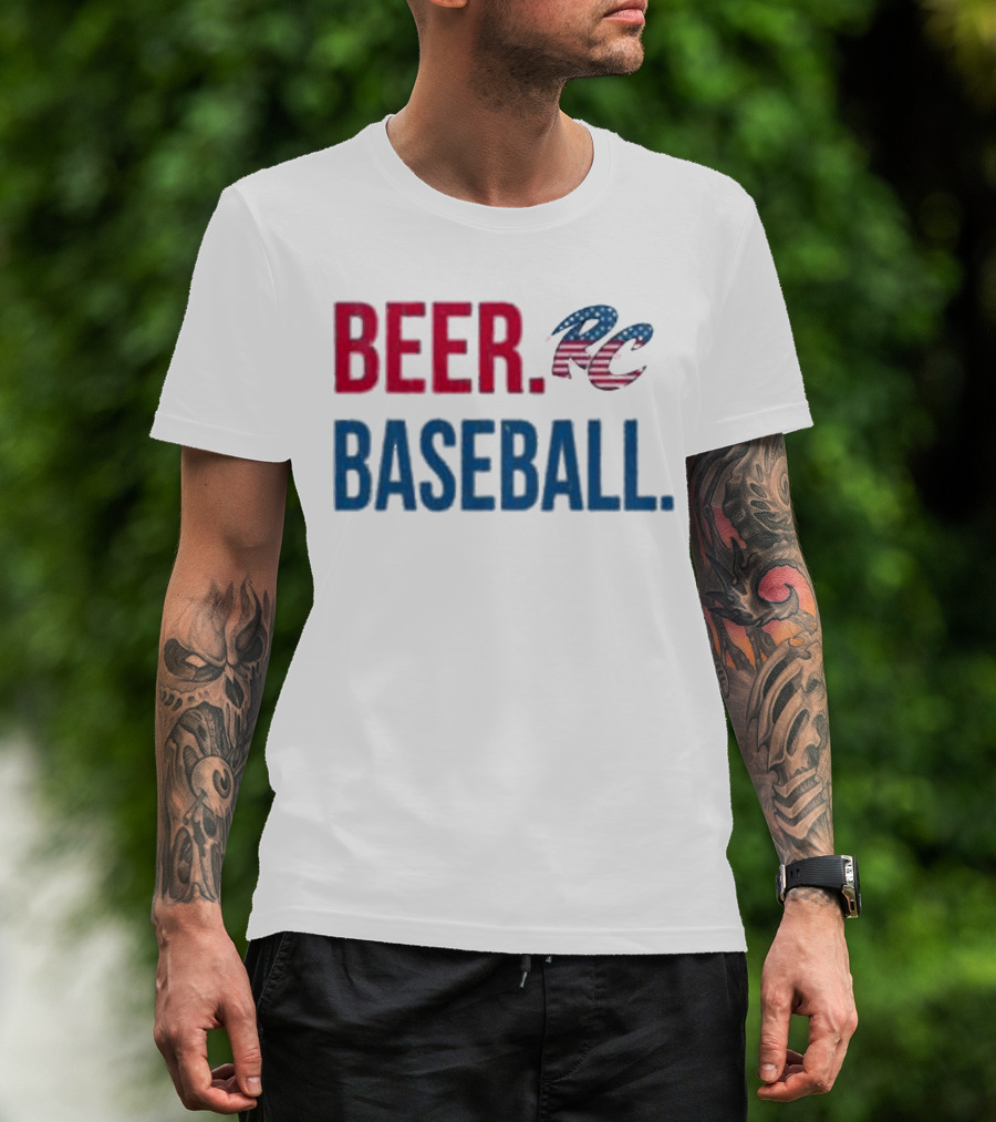 Beer RC Baseball Patriotic American Flag T-Shirt