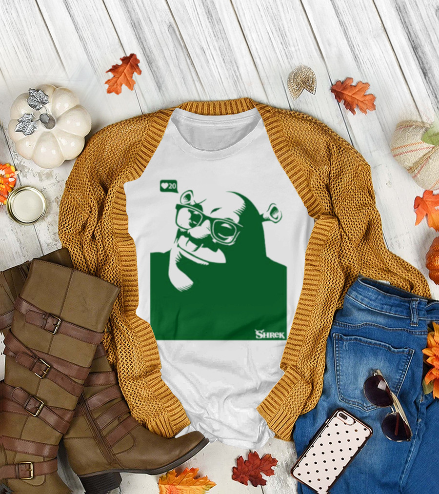 Shrek Bioworld Handsome Shrek 20 Likes Glasses T-Shirt