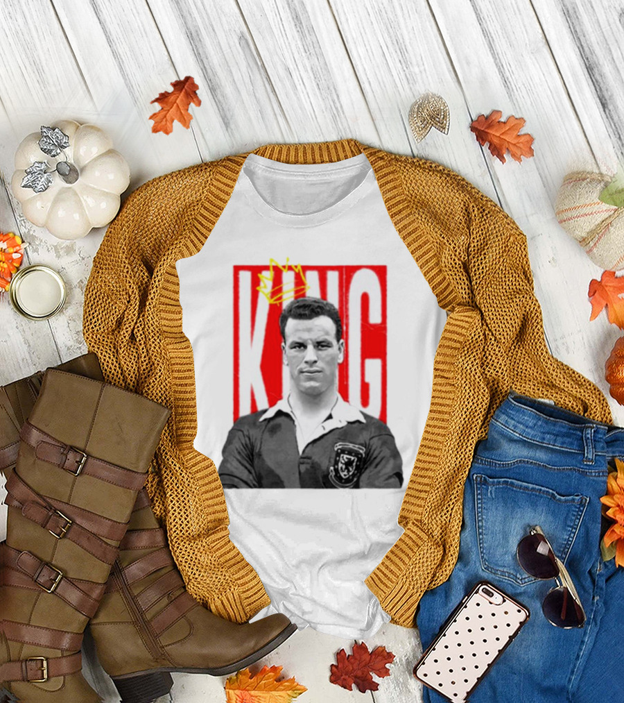 King Charles Soccer Icon with Red KING Background T-Shirt