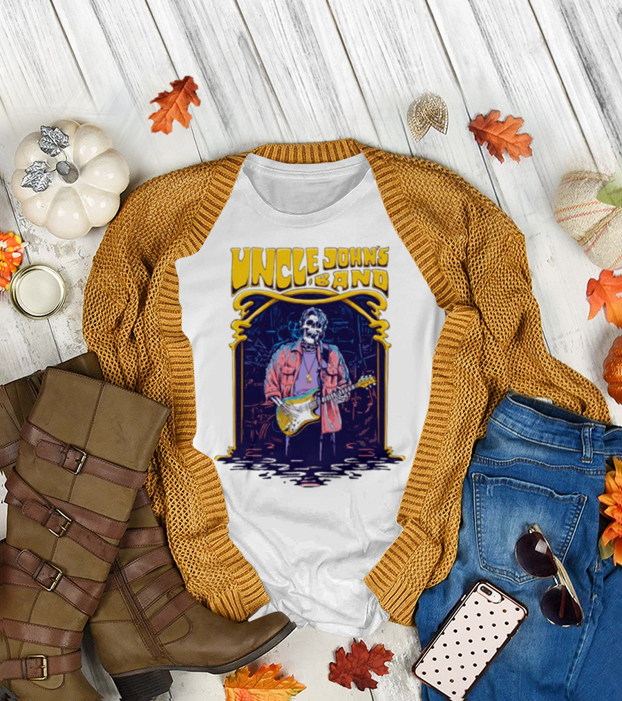 Uncle John's Band Skeleton Guitarist Psychedelic T-Shirt