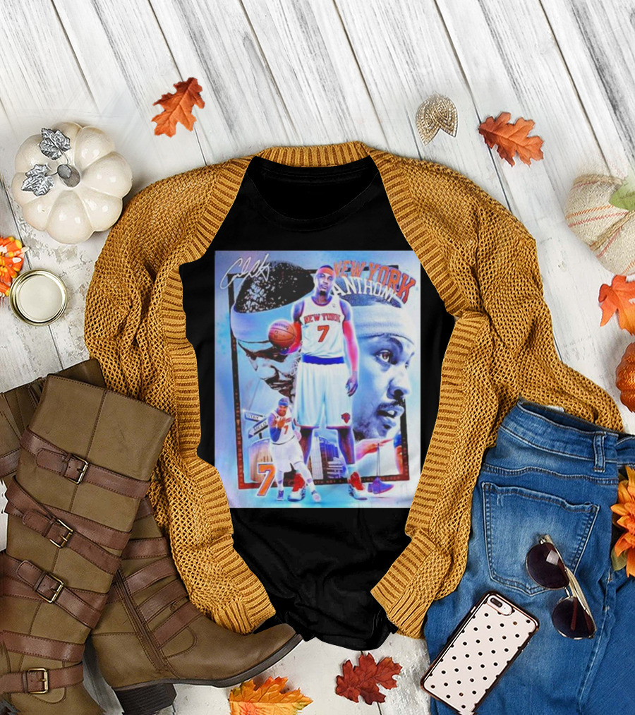 New York 7 Anthony Knicks Basketball T-Shirt