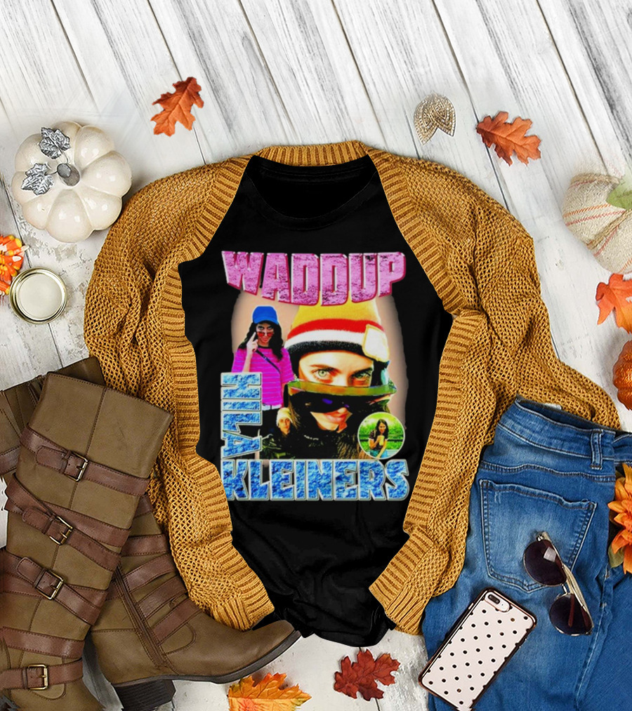 Waddup Hila Kleiners Colorful Ski Mask and Sunglasses Collage T-Shirt