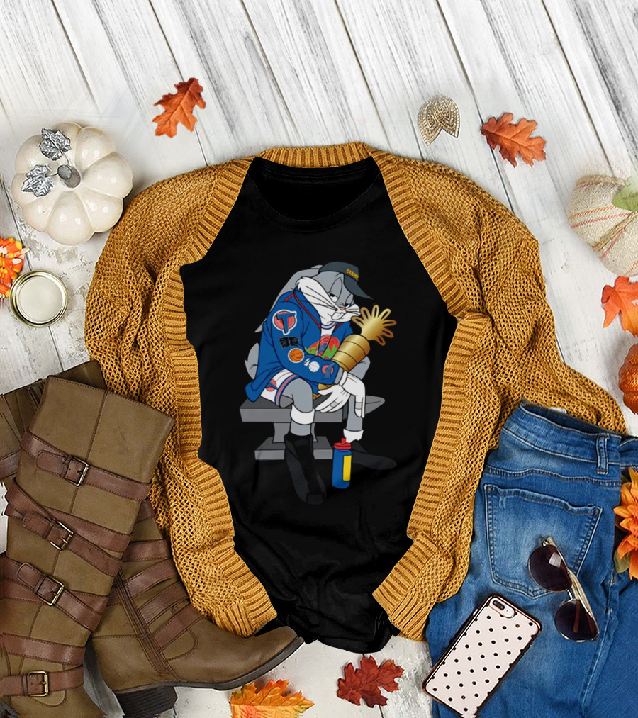 House Of Highlights Shop Bugs World Champ NBA Cartoon Boombox Trophy T-Shirt