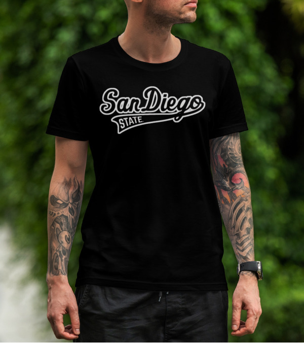 San Diego State University Vintage Retro Logo Script T-Shirt