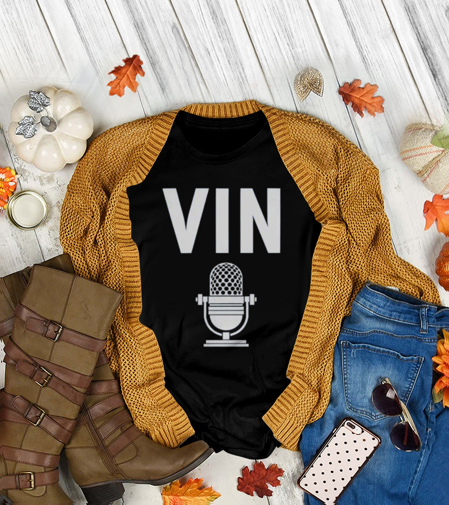 Vin Scully Microphone Dodgers Schedule Vintage T-Shirt