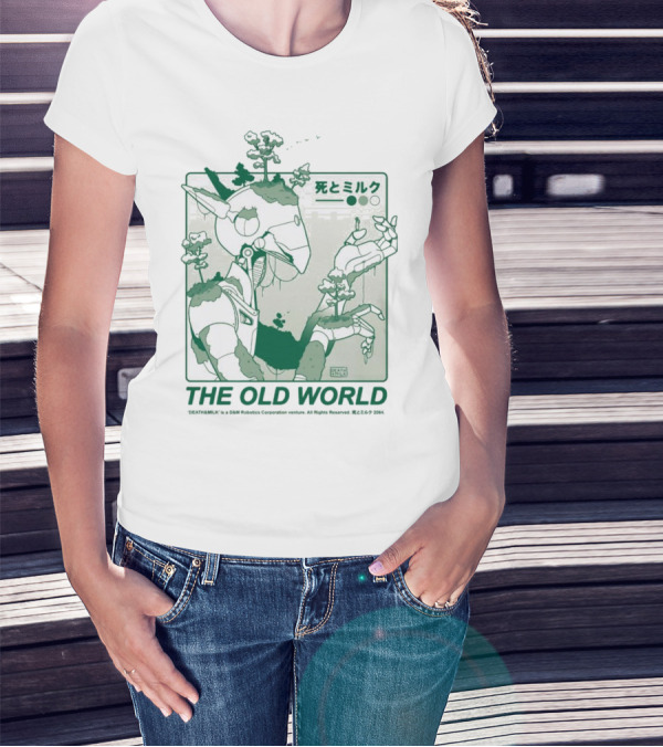 THE OLD WORLD 死とミルク Robot Nature Fusion T-Shirt