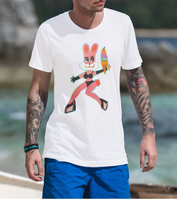 Karol G Merch Mañana Será Bonito Bunny In Bikini With Ice Cream Cone T-Shirt