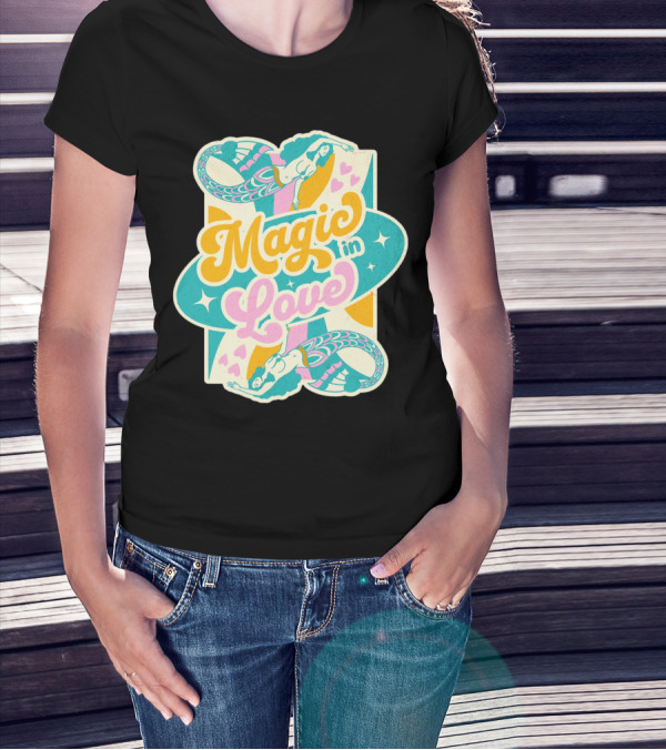 Magic In Love Mermaid Retro Vibe T-Shirt