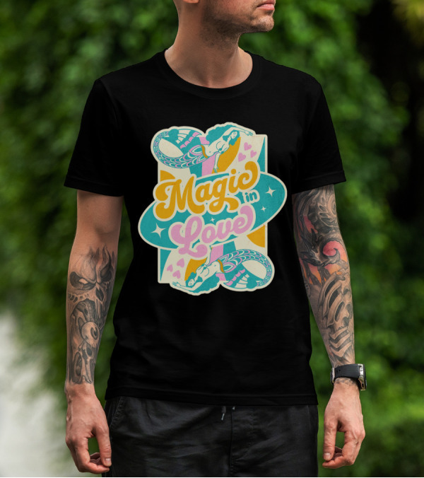 Magic In Love Mermaid Retro Vibe T-Shirt