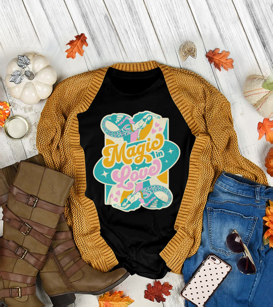 Magic in Love Mermaid Retro Vibe T-Shirt