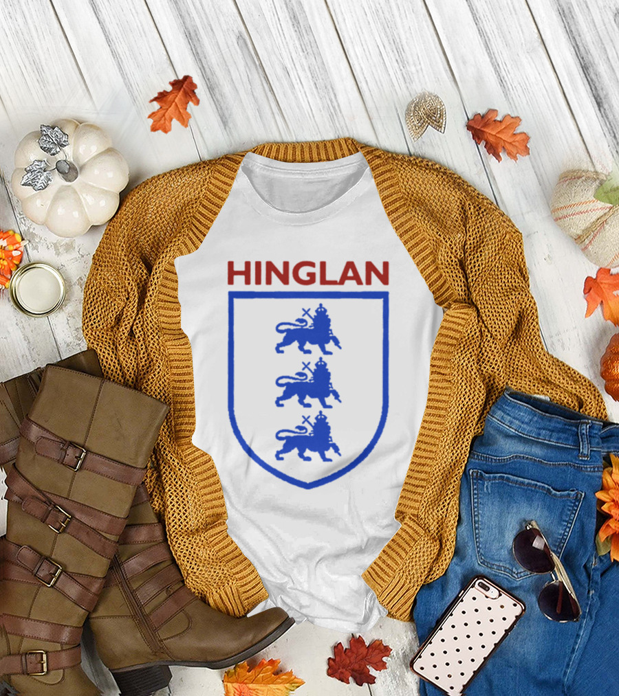 Hinglan Three Blue Lions Crest T-Shirt