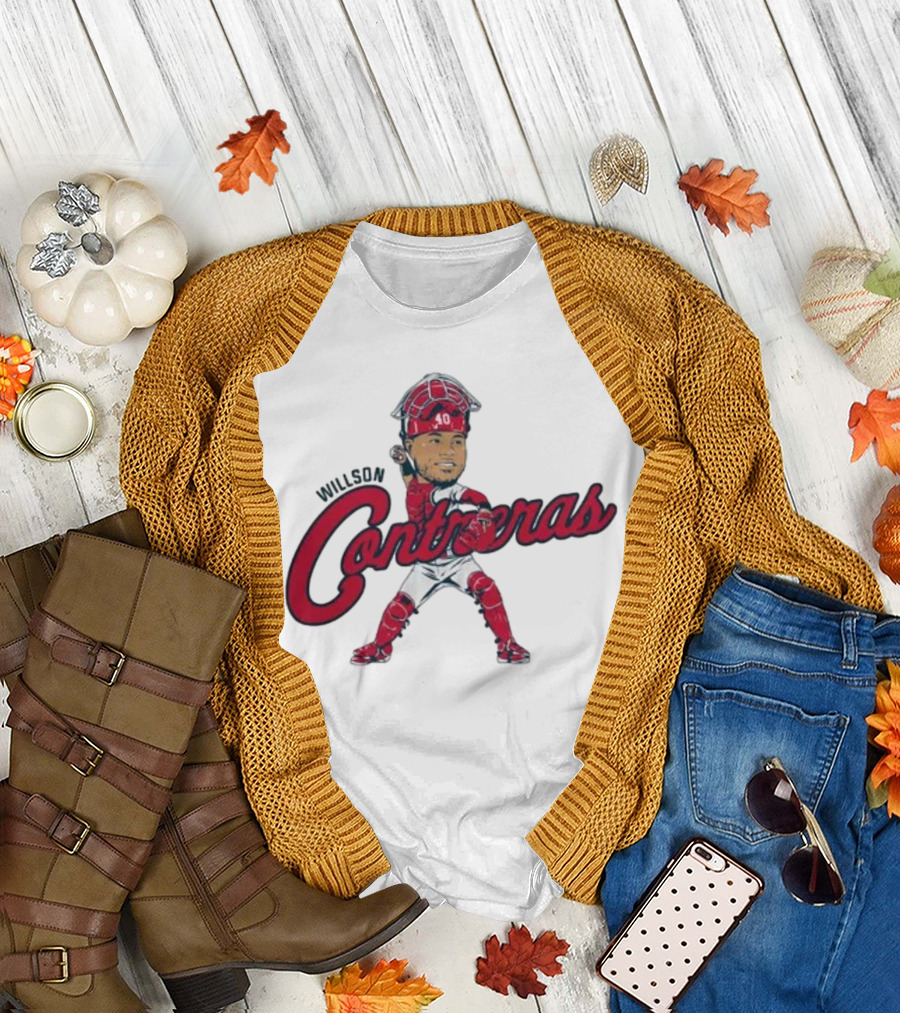 Wilson Contreras Catcher Caricature 40 T-Shirt