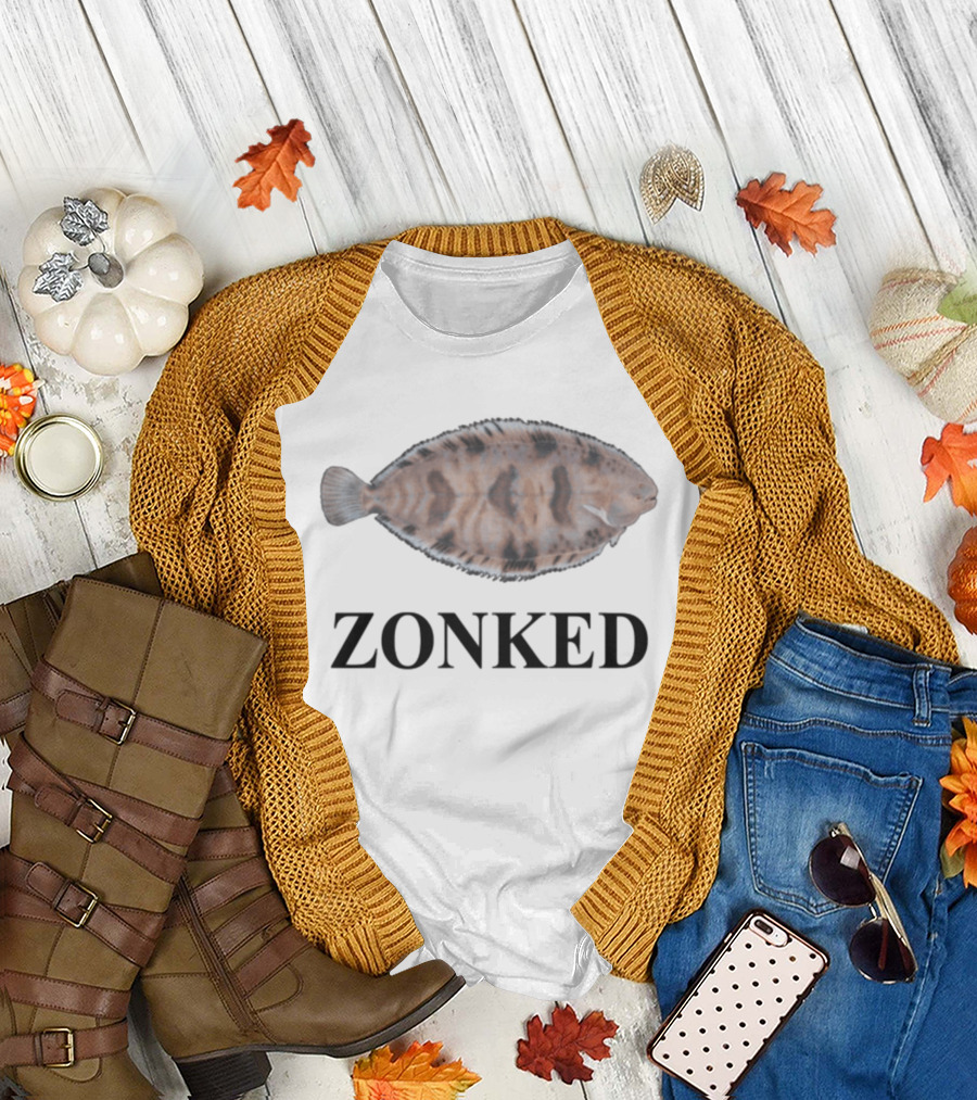 Zonked Fish Plaice Profile T-Shirt